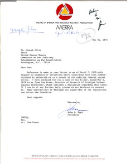 Letter from John E. Mogk to Joe Allen, May 21, 1979