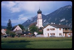 Church and mountain Oberammergau