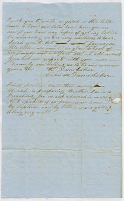 To David Finley from niece Lucinda and nephew-in-law William Pannebaker, 19 Jun 1853