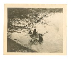 People bathing in the Pilcomayo River