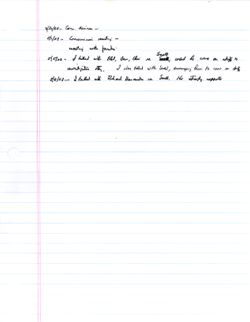 [Hamilton’s handwritten notes] January 2 - May 6, 2003