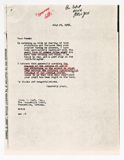 25 July 1946: To: Frank R. Ford. From: Roy W. Howard.