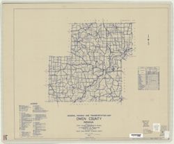 General highway and transportation map of Owen County, Indiana