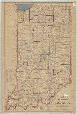 Post route map : Indiana
