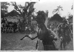 War dancers arriving at funeral grounds