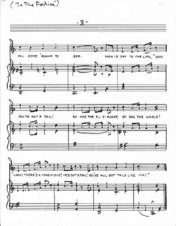 In the fashion, Manuscript / piano-vocal score (1 of 2)