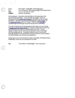 Email from Chris Kojm to Commissioners re Letter on conspirators, January 13, 2004, 6:15 PM
