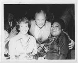 Oakland Mayor Lionel Wilson and unidentified woman with Esther Rolle
