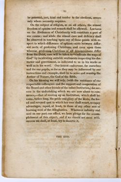 Inaugural Address of Andrew Wylie, 29 October 1829