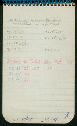 Notebook, May 10, 1955-September 27, 1955