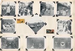 Scrapbook page with photos from store boycotts