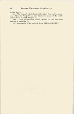 "Syllabus for Freshman Composition (English I) Indiana University 1923- 1924" vol. XI, no. 9