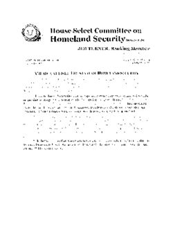 Press release from House Select Committee on Homeland Security: "America at Risk: The State of Homeland Security," January 15, 2004