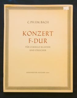Konzert F-Dur  Barenreiter Verlag: Kassel, Germany,