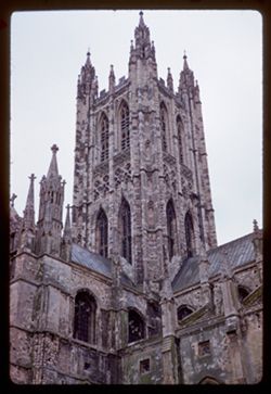 Canterbury Cathedral Main tower seen from inside the quad