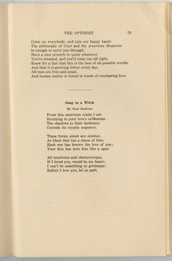 "Song to a Witch," [A Poem], Paul Ruthven