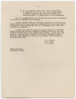 Report of the Committee on Housing for Married Faculty and Administrative Staff, 14 November 1947