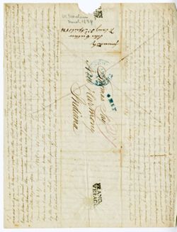 Maclure, William, Mexico. To Thomas Say, New Harmony, Indiana, forwarded by Peter Cullen, V. Cruz, 3rd April, 1834., 1834 Mar.
                                ?