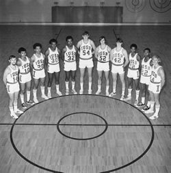 IU South Bend men's basketball group photo, 1971-10-28