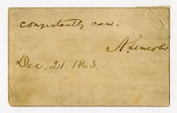 Lincoln, Abraham to Stanton, Edwin McMasters. 1863, Dec. 21