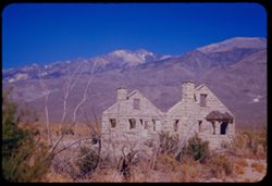 Open house in Owens Valley below the high White Mtns. - the highest, 14242 ft. is With Mtn. Peak.