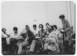 Clarence Muse with students