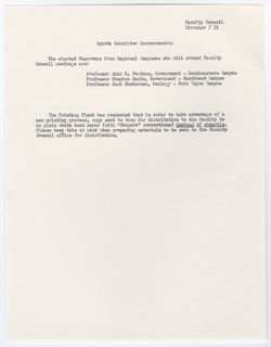 31: Agenda Committee Announcements, ca. 05 November 1968