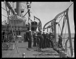 Sailors working