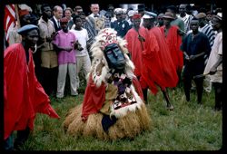 Country devil and four attendants prepare for departure