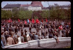 May Day throng before Parliament Bldg. Vienna