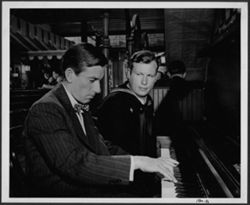 Hoagy Carmichael (at piano) in publicity shot from the film Best Years of Our Lives.