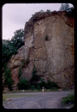 Steep walls of old quarry near Rock Springs., Quarry at Rock Springs
