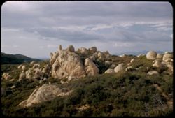 Contorted rocks along Camino del Cielo near San Marcos Pass north of Santa Barbara