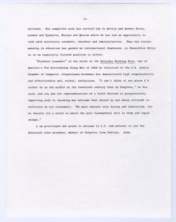 Introduction of Congressman John Brademas, Institute for Audio-Visual Selling, July 9, 1967