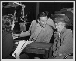 Hoagy Carmichael and Lida Carmichael at CBS radio studio.