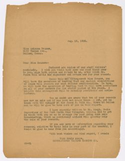 [E.A. Fearn?] to Dranes regarding record sales, radio appearances, and contracts, August 19, 1926