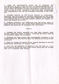 Commission on Security and Cooperation in Europe (CSCE; Helsinki Commission) - Meeting Jul 6-9 1993 - Committee on Democracy, Human Rights, and Humanitarian Questions - McCloskey-Moran Amendment, Jul 1993