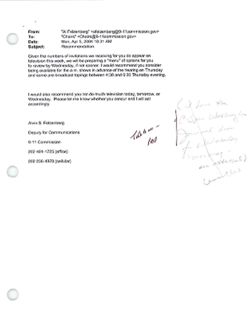 Email from Al Felzenberg to Chairs re Recommendation, April 5, 2004 10:31 AM