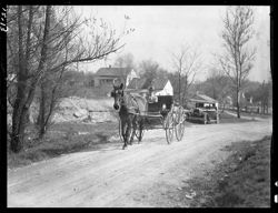 Dave Blume in buggy, distant