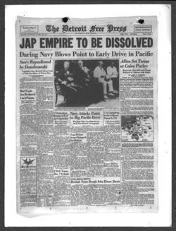 Newspaper "Jap Empire to be Dissolved"