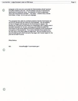 Email from Philip Zelikow to Chairs re Judge Gonzales’ Letter on PDB issue, November 12, 2003, 12:50 AM