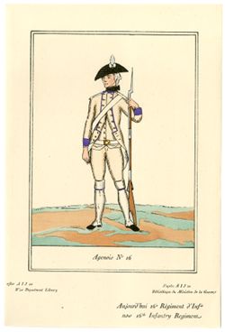 French soldier in uniform entitled "Agenois No. 16"
