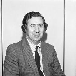 IU South Bend business professor Donald Hanrahan, 1970s