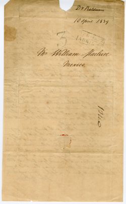 Baldwin, John, New Orleans to William Maclure, Mexico., 1839 April 10