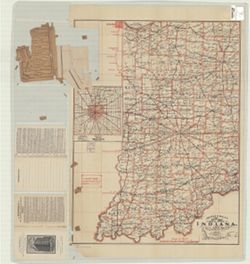 Mendenhall's New road map & route book of Indiana showing pikes, roads and bicycle routes (Cover)