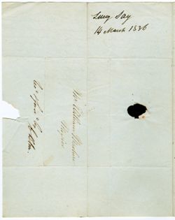 Say, Lucy W., New York. To William Maclure, Mexico, Rec. and forw. by C B & M., 1836 Mar. 14