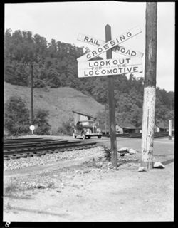 Railroad crossing near Kermit, W. Va.