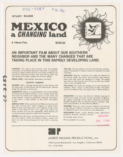 Mexico: A Changing Land