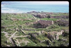 Byblos LEBANON Ancient foundations  above the Mediterranian