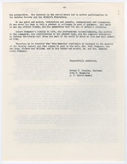 68: Memorial Resolution for Dr. Robert Louis Stumpner, ca. 18 March 1969